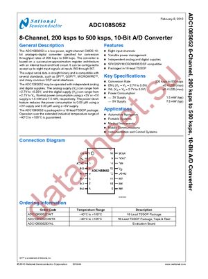 ADC108S052CIMTX/NOPB datasheet  